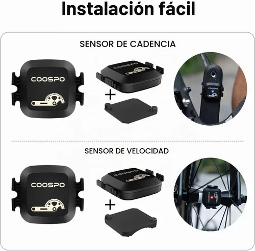 Vista 5 de COOSPO BK467 Bike Speed & Cadence Sensor for Indoor Outdoor Cycling