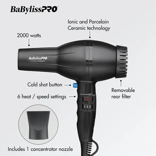 Vista 3 de BaBylissPRO Porcelain Ceramic 2800 Dryer