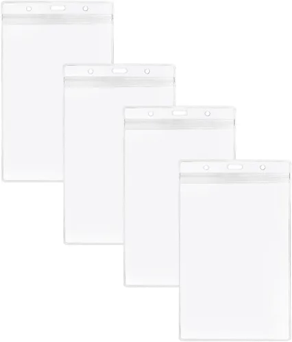 Vista 4 de 12 soportes transparentes extra grandes de 6 x 4 para pasaporte, efectivo, boletos de avión, recibos, tarjetas de crédito, etc