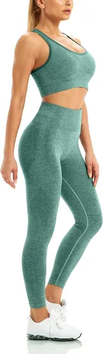 Vista 3 de WodoWei - Conjunto de 2 piezas de entrenamiento para mujer