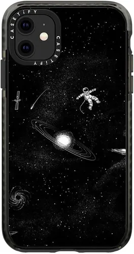 Vista 15 de Funda Impact de CASETiFY para iPhone 11 - Tiempo A Solas de Esther Kim - Negro Claro
