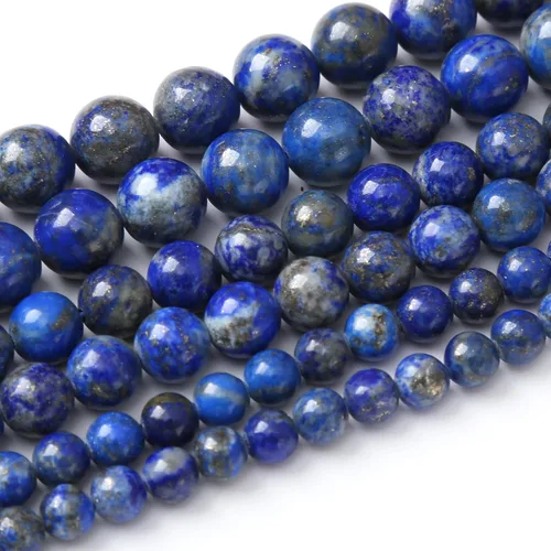 Vista 36 de Cuentas sueltas redondas de gemas naturales cuentas de piedra de energía de cristal para hacer joyas 15" (calcedonia afgana, 6 mm)