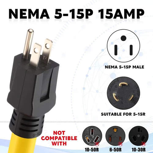 Vista 4 de Tellegloww Adaptador de soldador generador NEMA 5-15P a L6-30R