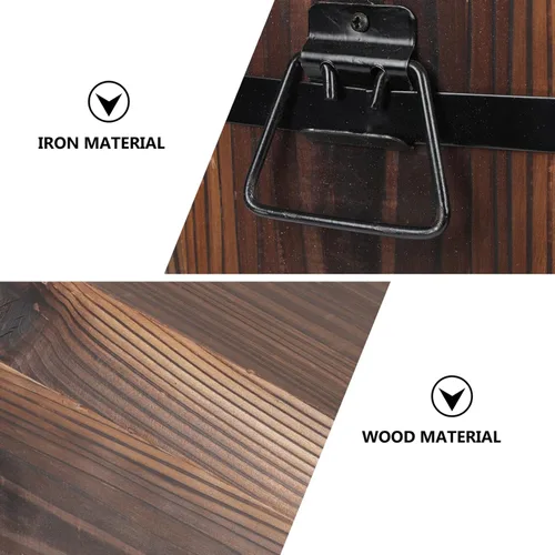 Vista 7 de Happyyami Maceta de barril de whisky, maceta de barril de madera, cubo de madera, maceta de jardín, soporte para flores, maceta decorativa rústica