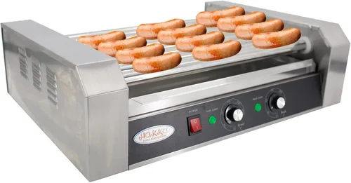 Vista 2 de Hakka - Parrilla comercial para perros calientes con 7 rodillos