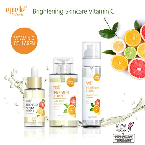 Vista 5 de Epielle Suero de vitamina C con colágeno y ácido hialurónico, restaura la hidratación y reduce las manchas oscuras, vegano y libre de crueldad