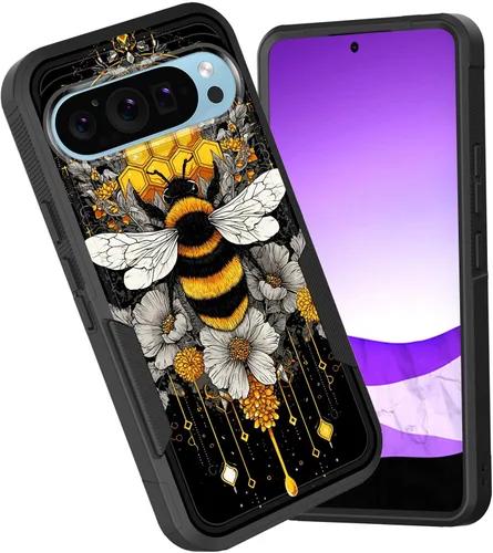 Vista 69 de Funda para Pixel 6A, funda híbrida de doble capa resistente a prueba de golpes de policarbonato duro de silicona suave TPU para Google Pixel 6A