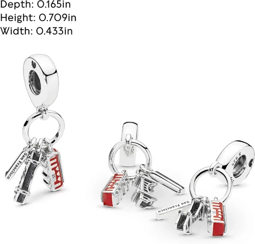 Vista 5 de PANDORA Joyería San Francisco Highlights - Dije de plata de ley, Metal Esmalte, no aplica