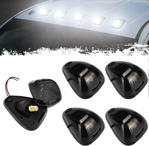 Vista 9 de PSEQT Luces Marcadoras de Techo de Cabina 10 LED Ámbar Luces de Gálibo Superiores Compatibles con Ford 1999-2016 F150 F250 F350 F450 F550 Super Duty