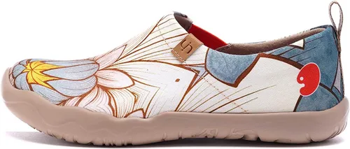 Vista 84 de UIN Mocasines casuales para mujer, de viaje, pintados, para caminar, ligeros, cómodos, de lona, tenis de moda