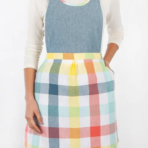 Vista 2 de Now Designs Delantal pequeño, a cuadros, 25 pulgadas de ancho x 28 pulgadas de alto