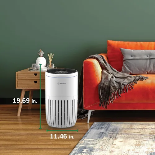 Vista 10 de BOSCH - Purificador de aire para el hogar (cubiertas, 1345 pies cuadrados), filtro 3 en 1 para polen, humo, polvo, caspa, contaminación al aire