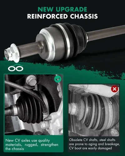 Vista 6 de SCITOO Conjunto de eje de transmisión CV delantero izquierdo derecho Compatible con 2005-2006 para Honda Odyssey 3.5L 66-4224 CV Drive Half Shaft