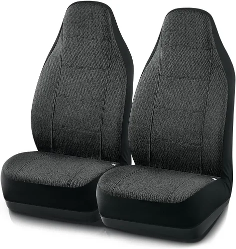 Vista 2 de Road Comforts Fundas de asiento de coche para asiento delantero, respaldo alto, protector de asiento de lino transpirable resistente, compatible