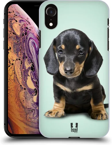 Vista 17 de Head Case Designs Estuche rígido para perros y perros en blanco y negro compatible con Apple iPhone XR calzones para perro blanco y negro.