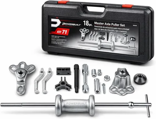 Vista 11 de Powerbuilt Master Hub Puller - Juego de herramientas extractoras de cubos, remover e instalar cubos y ejes de rueda de automóvil, Ford y Mercury