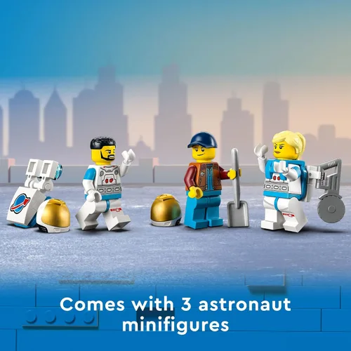 Vista 5 de LEGO City Lunar Roving Vehicle 60348 - Juguete para el espacio exterior, inspirado en la NASA para niños de 6 años con 3 minifiguras de astronauta