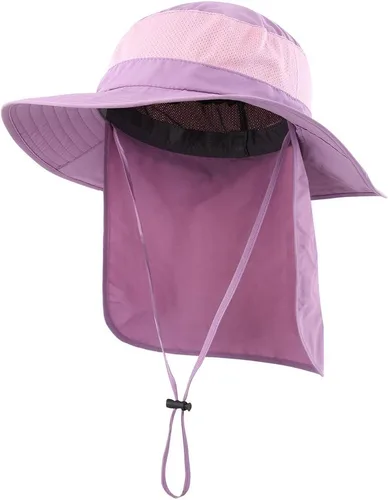 Vista 16 de Home Prefer Sombrero de sol UPF50+ de malla para exteriores, de ala ancha, con solapa para el cuello, sombrero de pesca para hombres y mujeres Verde