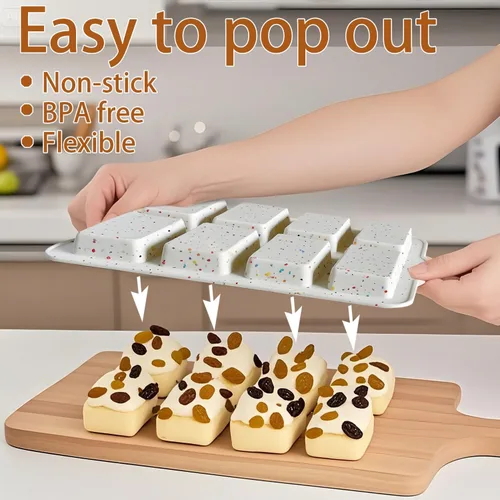 Vista 12 de AVIDON Mini moldes de silicona para pan, moldes de silicona antiadherentes para hornear pasteles pequeños, pan, pan, 8 moldes pequeños para pastel