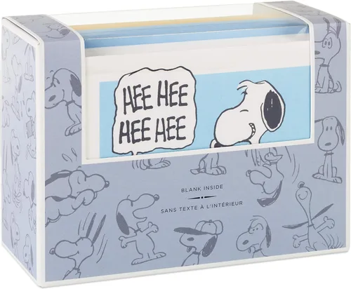 Vista 3 de Hallmark Peanuts - Surtido de tarjetas en blanco, 70 aniversario (40 tarjetas de notas con sobres)
