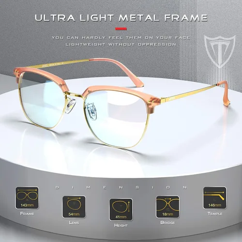 Vista 3 de ATTCL Gafas de bloqueo de luz azul unisex con marco anti rayos azules para juegos de computadora