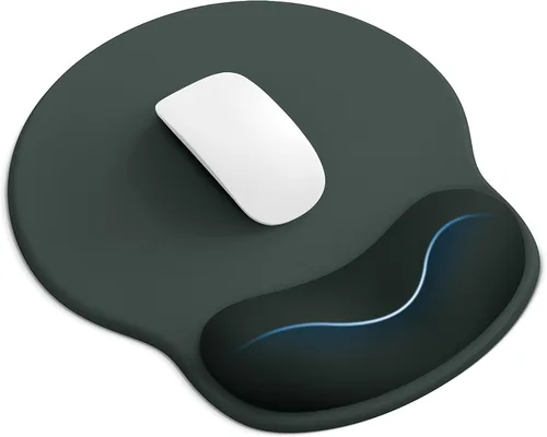 Vista 20 de Alfombrilla de mouse con reposamuñecas, ergonómicas para escritorio, alfombrilla de mouse antideslizante para oficina con soporte de muñeca de gel