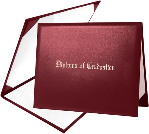 Vista 25 de Funda para diploma 8.5x11 de cuero sintético acolchada para certificados, color negro Cubierta de certificado de premio de grado de diploma