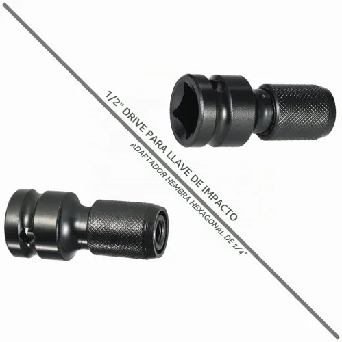Vista 3 de Yakamoz 2 adaptadores de impacto de liberación rápida hexagonal de 1/2" a 1