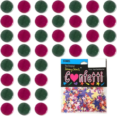 Vista 64 de Confetti Circle 1/4" Negro, Azul Marino Combo - 2 bolsas de media onza (1 oz) (8550/9971)