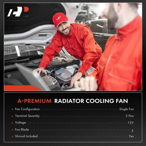 Vista 2 de A-Premium Conjunto de ventilador de refrigeración del radiador del motor izquierdo compatible con modelos seleccionados Honda y Acura - Accord