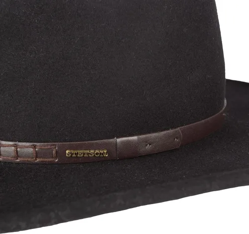 Vista 5 de Stetson Sturgis Pinchfront - Gorro de fieltro de lana aplastable para hombre Negro