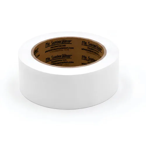 Vista 18 de Mr. Shrinkwrap Cinta de película retráctil de 2 pulgadas, impermeable, adhesiva, adaptable, ideal para reforzar costuras, parches y puertas de Azul