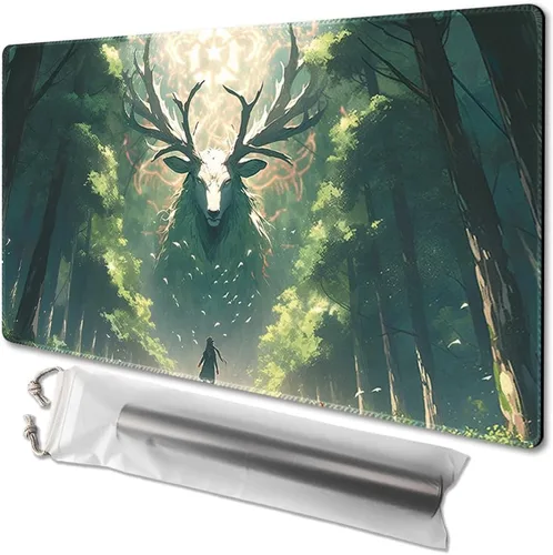 Vista 30 de MTG - Tapete de juego de tamaño 24 x 14 pulgadas, impresión antideslizante, ideal para entusiastas de los juegos de cartas, tapete de juego TCG