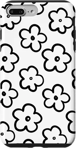 Vista 12 de Funda para iPhone 11 Pro Max con diseño de flores silvestres en blanco y negro