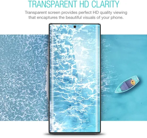 Vista 5 de Paquete de 3 protectores de pantalla diseñados para Galaxy Note 10 Plus/Note 10 Plus 5G (2019) [compatibles con fundas] Película de TPU antiarañazos