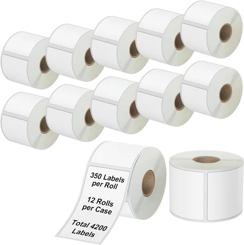 Vista 10 de Rollos de etiquetas de código de barras térmicas directas de 2 x 1 pulgadas a prueba de 3 pruebas para Zebra LP2824 ZD411 ZD410 ZD421 ZD420 GK420D