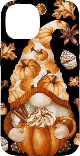 Vista 4 de Cute Fall Yall Pattern Thanksgiving Gnome Love Pumpkin Spice Case for iPhone 17
