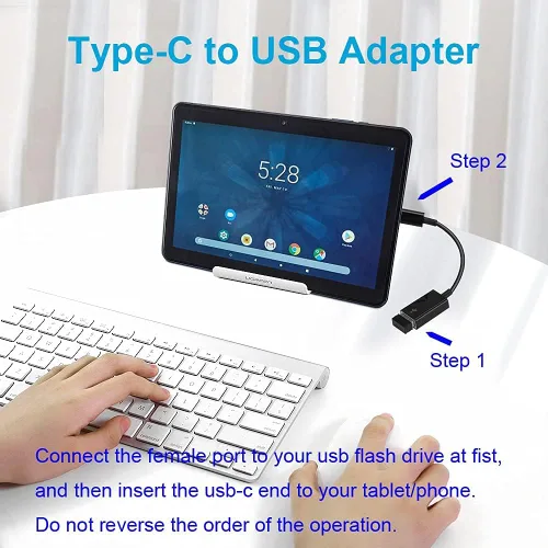 Vista 6 de Adaptador USB C a USB [Paquete de 2], Cable OTG Tipo C Macho a USB A Hembra Adaptador Usb a Usbc-c Compatible con Macbook Pro/Air iPad Pro 2022 2021