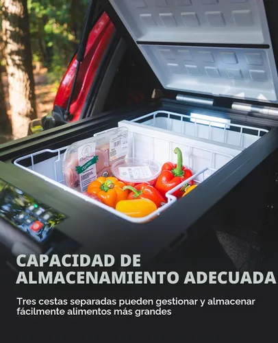 Vista 7 de ICECO APL55 Refrigerador portátil de dos zonas con control Bluetooth, refrigerador de 55 litros de 12v con compresor SECOP, DC 12/24V, CA 110-240V