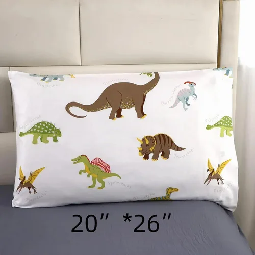 Vista 5 de MAG Juego de 2 fundas de almohada estándar de color blanco, 20 x 26 pulgadas, para niños, adolescentes