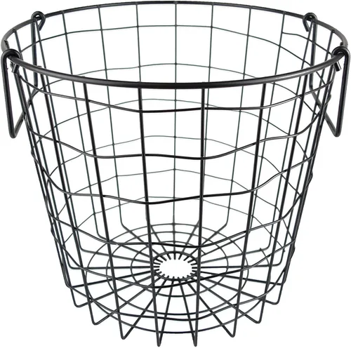 Vista 11 de DII - Cubo de almacenamiento de alambre de metal, pequeño, 11 x 11 x 6 pulgadas, negro