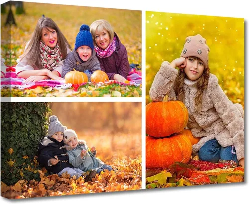 Vista 7 de LZIMU Impresiones en lienzo de collage con tus fotos, multiimágenes personalizadas para pared, collage personalizado, regalos de fotos, decoración