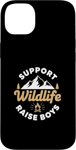 Vista 15 de Parent Support Wildlife Raise Boys - Mom Dad Outdoors Case for iPhone 16