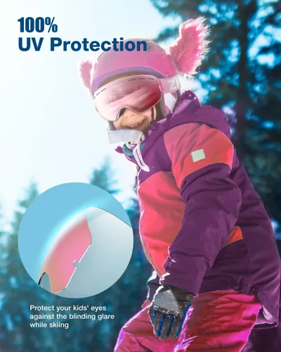 Vista 3 de ZIONOR XMINI Kids Ski Goggles - Snowboard Snow Goggles for Boys Girls Youth