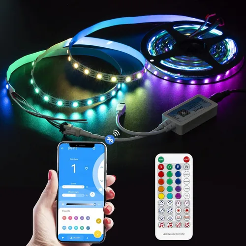 Vista 3 de SEZO WS2812B Controlador LED Bluetooth 600pixels/puerto SP611E Control de sincronización de música para WS2811 WS2812 SM16703 UCS1903 direccionable
