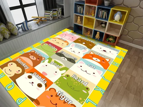 Vista 14 de ABC - Tapete de aprendizaje infantil de 2 x 3 pies, rectangular, antideslizante, lavable a máquina, para sala de estar, dormitorio, aula, cuarto