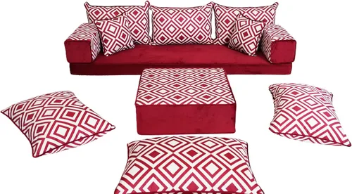 Vista 20 de arabicsofa Sofá de piso turco hecho a mano con almohadas de respaldo, cojines de piso árabes Diwan para sala de estar Negro