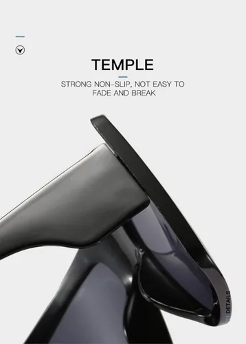 Vista 6 de W&Y YING Gafas de sol cuadradas de gran tamaño para mujer, para hombre, a la moda, planas, sombras