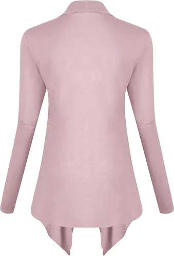 Vista 3 de Urban CoCo Women's Drape Front Open Cardigan Long Sleeve Irregular Hem