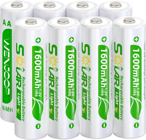Vista 12 de Paquete de 12 baterías recargables AA de 1600 mAh para luces